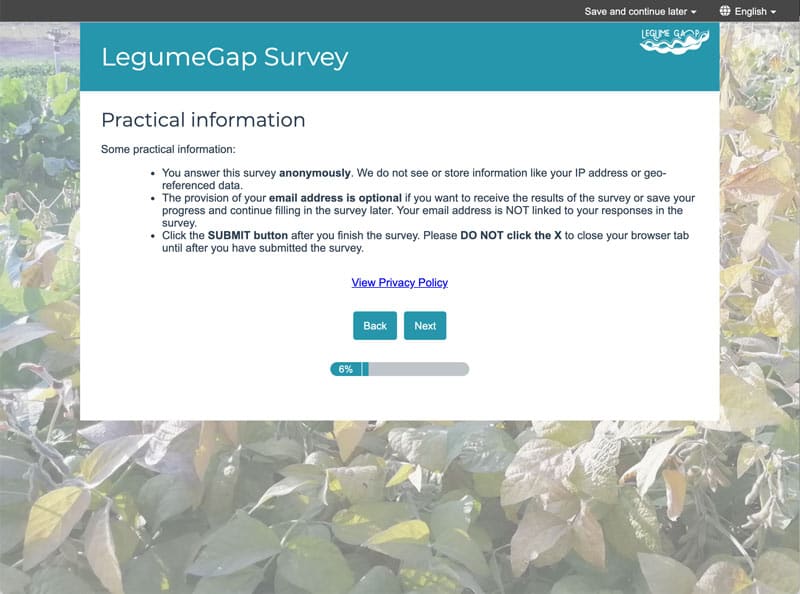 LegumeGap Survey